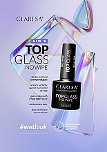 Universal Transparent Hybrid Top Coat for Extended & Natural Nails - Claresa Top Glass No Wipe — photo N3