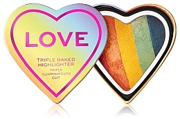 Fragrances, Perfumes, Cosmetics Face Highlighter - I Heart Revolution Love Triple Baked Highlighter