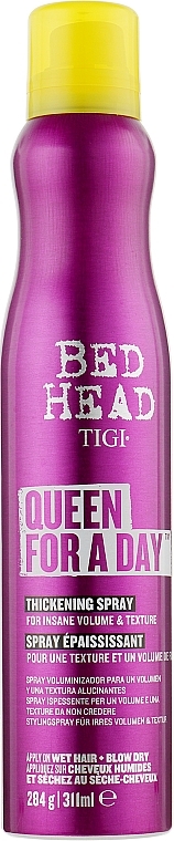 Styling Hair Spray - Tigi Bed Head Queen For A Day Thickening Spray for Insane Volume & Texture — photo N2