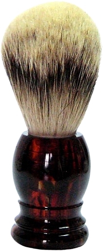 Shaving Brush, plastic, havana - Golddachs Shaving Brush Finest Badger Plastic Havana — photo N8