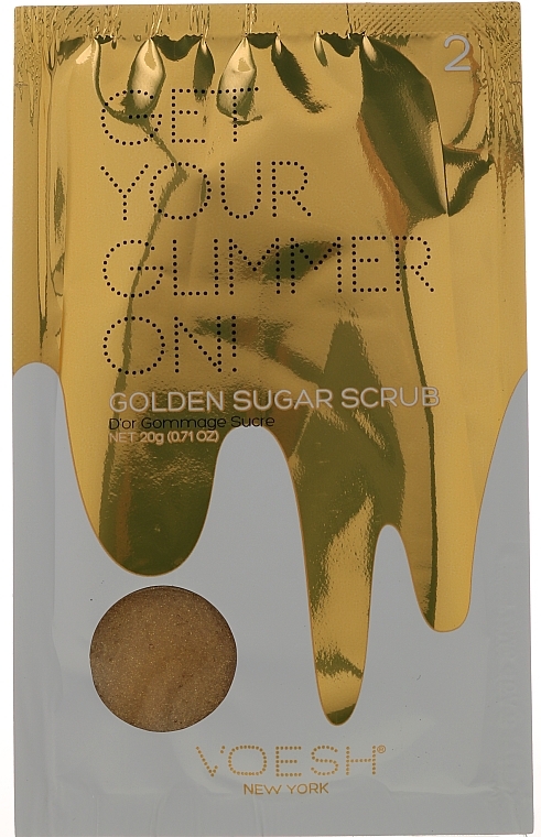 Pedicure Set - Voesh Deluxe Golden Glimmer Pedi In A Box 5 in 1 — photo N2