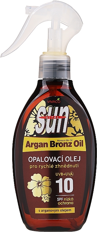 Tanning Oil - Vivaco Sun Argan Oil SPF 10 — photo N1