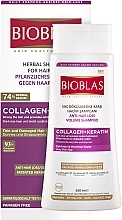 Fragrances, Perfumes, Cosmetics Collagen & Keratin Shampoo for Thin & Damaged Hair - Bioblas Collagen And Keratin Shampoo