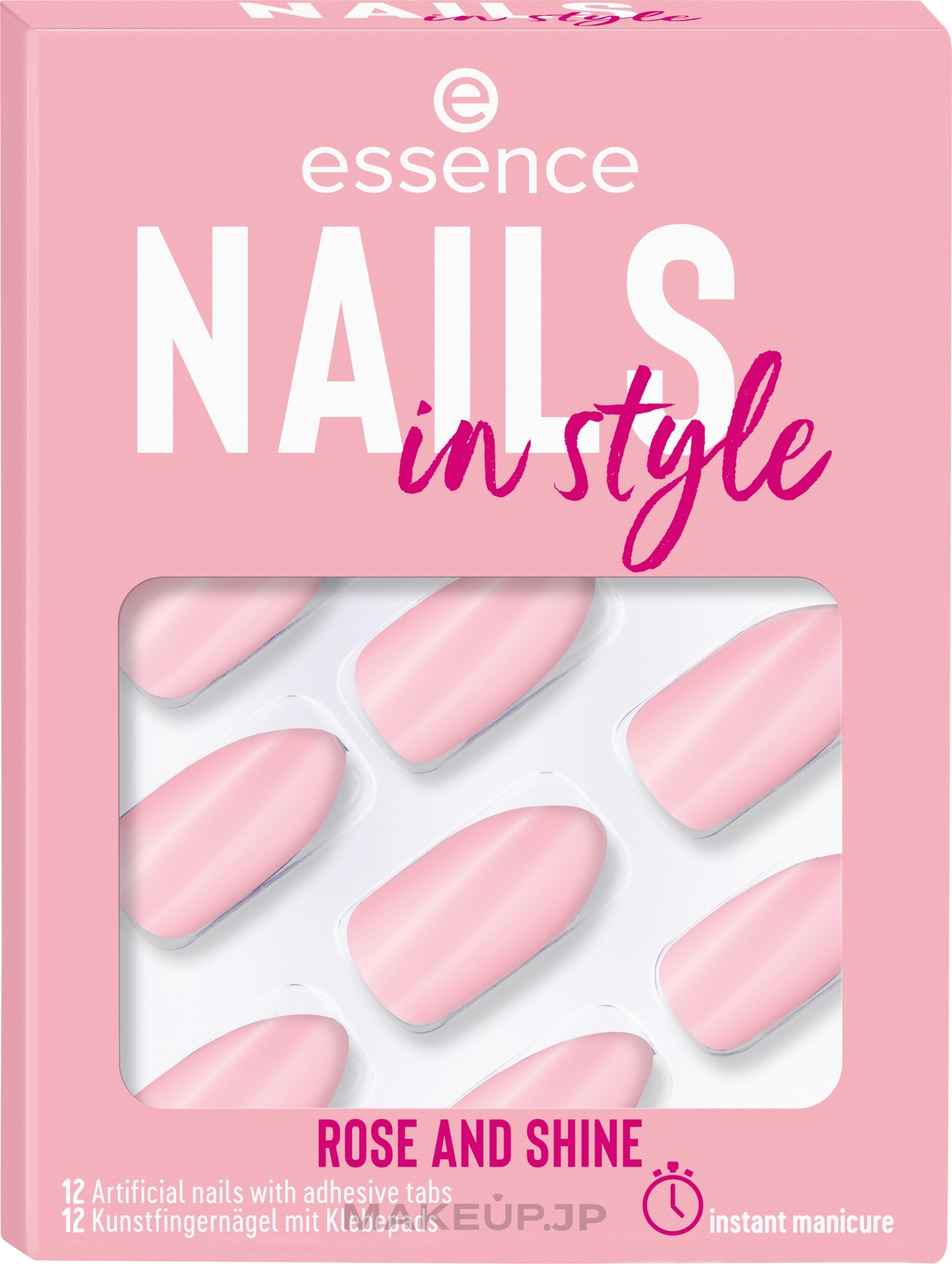 Adhesive False Nails - Essence Nails In Style Rose In Style — photo 12 szt.