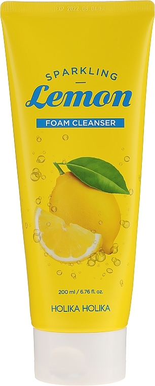 Face Cleansing Foam - Holika Holika Sparkling Lemon Foam Cleanser — photo N1