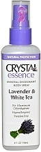 Fragrances, Perfumes, Cosmetics Deodorant Spray with Lavender and White Tea Scent - Crystal Essence Deodorant Body Spray