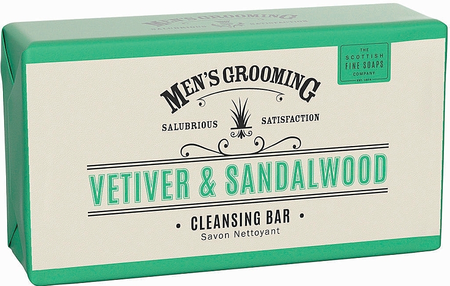 Soap "Vetiver & Sandalwood" - Scottish Fine Soaps Vetiver & Sandalwood Men's Cleansing Bar Soap — photo N1
