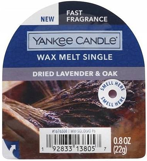 Scented Wax - Yankee Candle Dried Lavender & Oak Wax Melt Single — photo N5