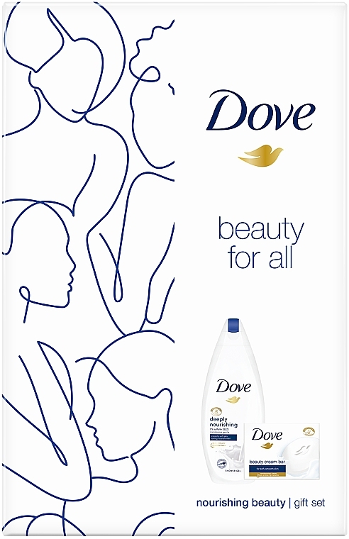 Set - Dove Nourishing Beauty Gift Set (sh/gel/250ml + soap/100g) — photo N1