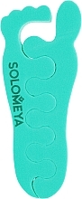 Fragrances, Perfumes, Cosmetics Toe Separator "Foot", green - Solomeya Toe Separators
