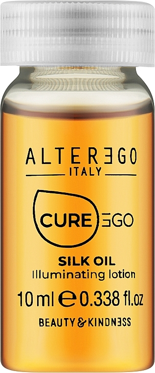 Illuminating Ampoule for Unruly & Curly Hair - Alter Ego CureEgo Silk Oil Leave-in Illuminating Treatment — photo N2