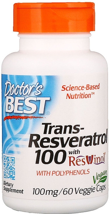 Trans-Resveratrol with ResVinol, 100mg, capsules - Doctor's Best — photo N1