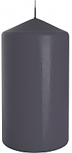 Fragrances, Perfumes, Cosmetics Cylindrical Candle 80x150 mm, grey - Bispol