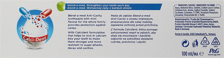 Anti-Caries Family Toothpaste - Blend-a-med Anti-Cavity Family Protect Toothpaste — photo N5