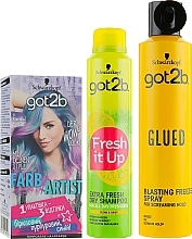 Set "Crazy" - Got2b Crazy (dry/shmp/200ml + hair/spray/300ml + hair/dye/90ml) — photo N4