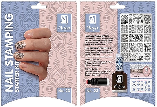 Moyra Nail Stamping Starter Kit - Beginners Stamping Set №23 — photo N1