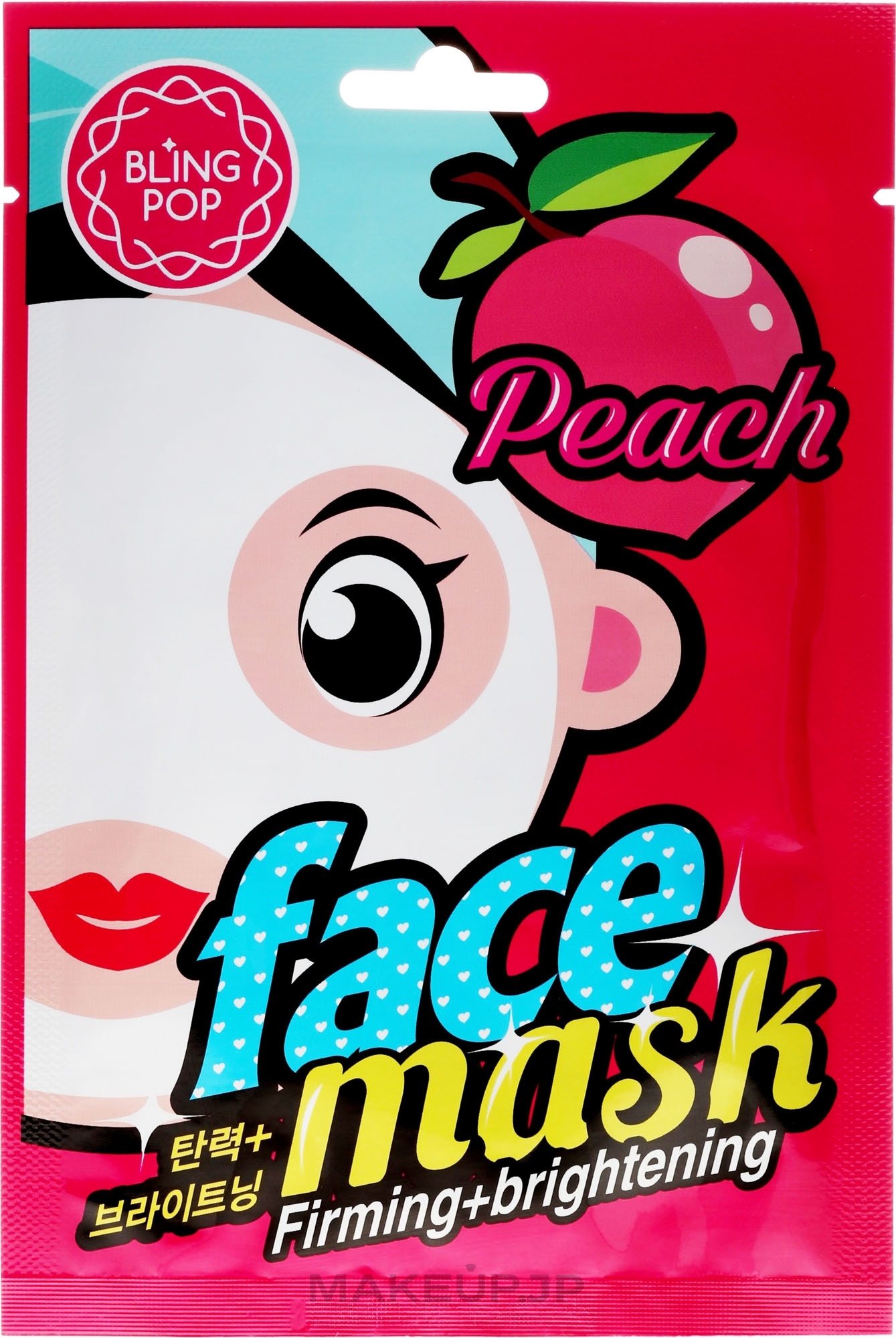 Peach Extract Face Mask - Bling Pop Peach Firming & Brightening Face Mask — photo 20 ml