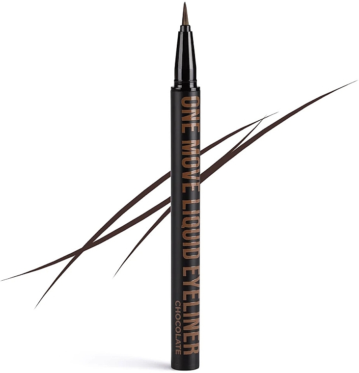 Liquid Eyeliner Pen - One Move Liquid Liner Chocolate — photo N2