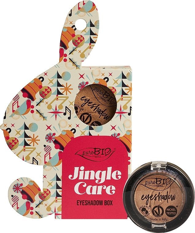 Eyeshadow in a Gift Box - PuroBio Cosmetics Jingle Care Eyeshadow Box — photo N1