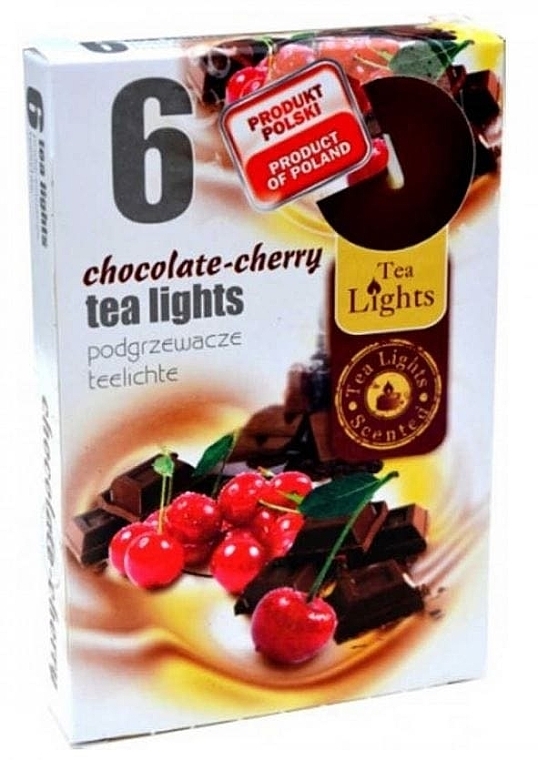 Tealights 'Chocolate Cherry', 6 pcs. - Admit Scented Tea Light Chocolate Cherry — photo N2