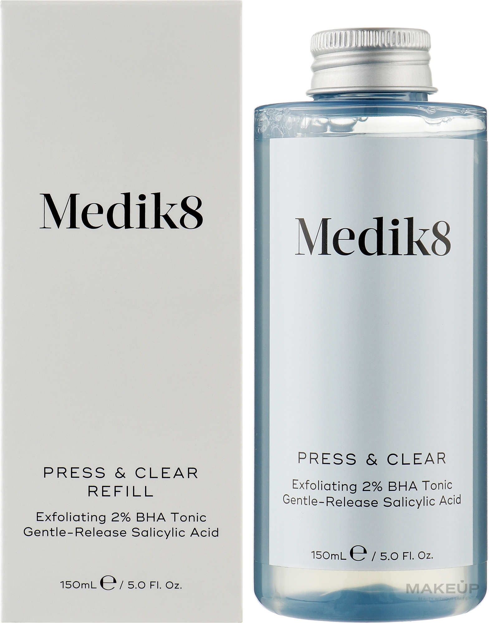 Exfoliating BNA Tonic with 2% Encapsulated Salicylic Acid (without pump) - Medik8 Press & Clear Refill — photo 150 ml
