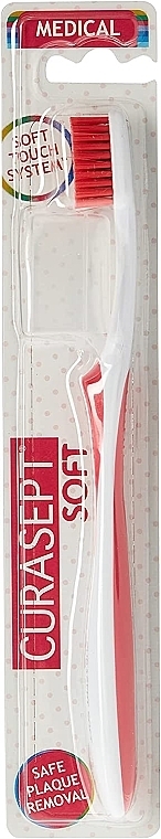 Toothbrush 'Soft Medical', red - Curaprox Curasept Toothbrush Red — photo N2