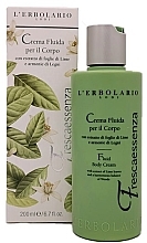 Fragrances, Perfumes, Cosmetics Lime Leaf Extract Body Cream-Fluid - L'Erbolario Fluid Body Cream