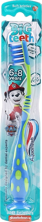 Kids Toothbrush, 6-8 yrs, dark blue-green - Aquafresh Soft Big Teeth — photo N1