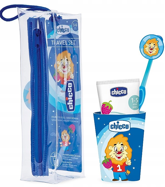 Oral Care Set, blue - Chicco Blue Oral Hygiene Set — photo N1