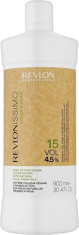 Nourishing Vegan Creamy Oxidizer - Revlon Revlonissimo Color Sublime Mineral Oil Free Creme Developer 15 Vol 4.5% — photo N1