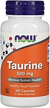 Amino Acid "Taurine" 500mg - Now Foods Taurine Nervous System Health 500mg Capsules — photo N1