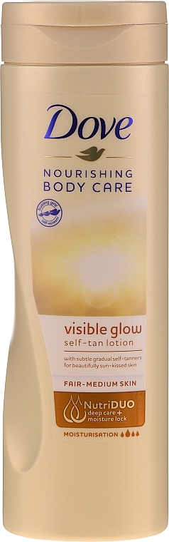 Body Lotion with Self-Tan Effect - Dove Visible Glow Gradual Self-Tan Lotion Fair-Medium Skin — photo N2