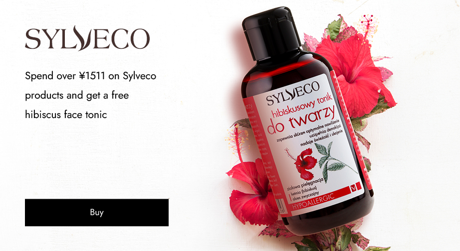 Spend over ¥1511 on Sylveco products and get a free hibiscus face tonic