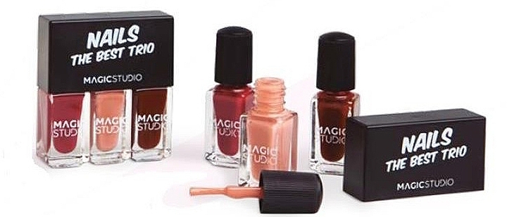 Nail Polish Set - Magic Studio Nails The Best Trio (nail/polish/3x1.8ml) — photo N1