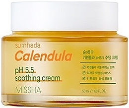 Moisturizing Face Cream "Calendula" for Sensitive Skin - Missha Su:Nhada Calendula pH 5.5 Soothing Cream — photo N1