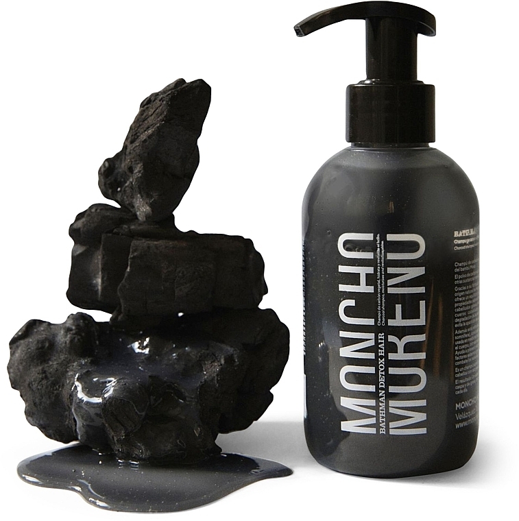 Activated Charcoal Shampoo - Moncho Moreno Bathman Detox Hair Shampoo — photo N3