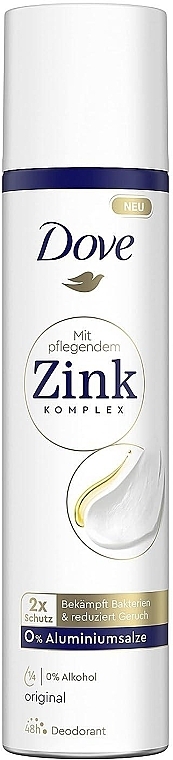 Zinc Spray Deodorant - Dove Deodorant Spray Zinc Complex 0% Aluminium — photo N1