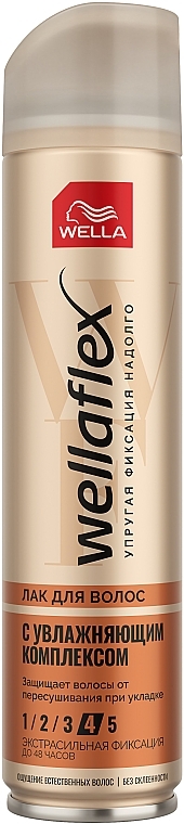 Extra Strong Hold Hair Spray "Moisturizing Complex" - Wella Wellaflex — photo N1