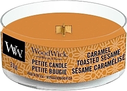 Fragrances, Perfumes, Cosmetics Scented Candle - WoodWick Caramel Toasted Sesame Petite Candle