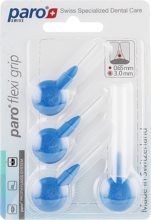 Interdental Brush 3mm - Paro Swiss Flexi Grip — photo N1