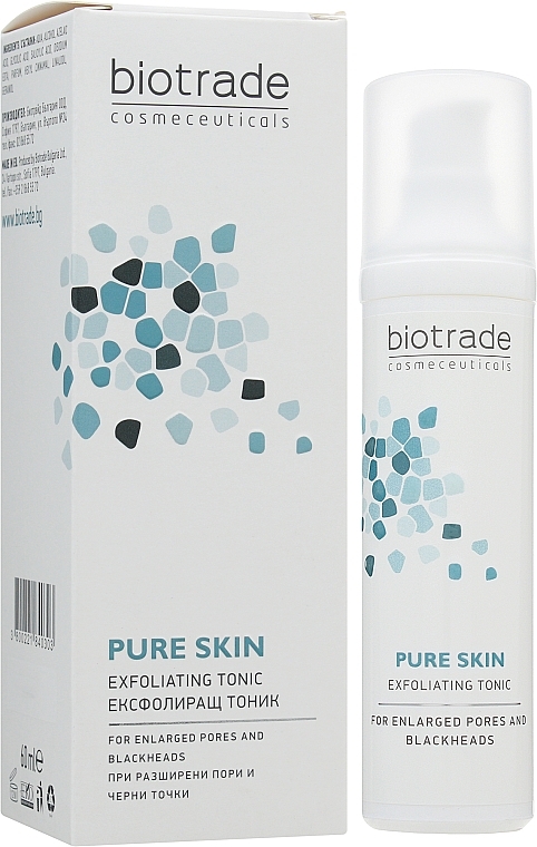 Exfoliating Azelaic, Glycolic & Salicylic Acid Tonic "Peeling Effect" - Biotrade Pure Skin Exfoliating Tonic — photo N1