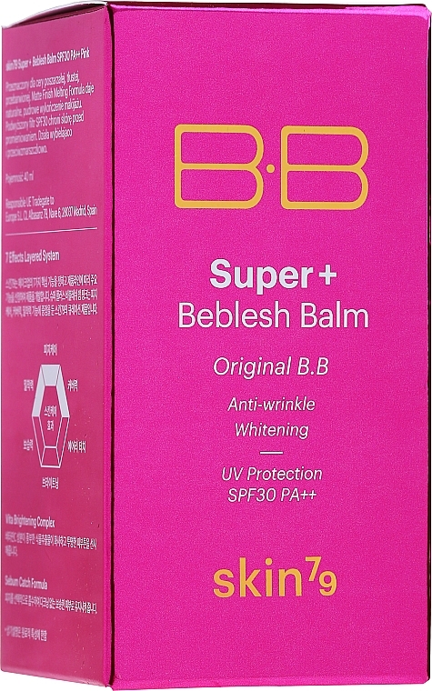 Multifunctional BB Cream - Skin79 Super Plus Beblesh Balm Triple Functions Pink BB Cream — photo N2