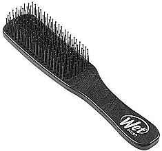 Men Hair Brush for Tangled Hair - Wet Brush Mens Detangler Black Leather — photo N1