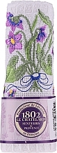 Fragrances, Perfumes, Cosmetics Cotton White Hand Towel with Embroidered Violet Bouquet - Le Chatelard 1802