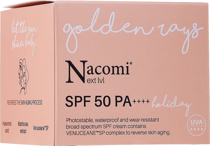 Facial Sun Cream - Nacomi Next Level Holiday SPF 50 PA++++ — photo N1