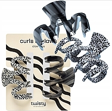 Hair Clip Set, 2 pcs. - Twisty Curls & Claws Set B — photo N2