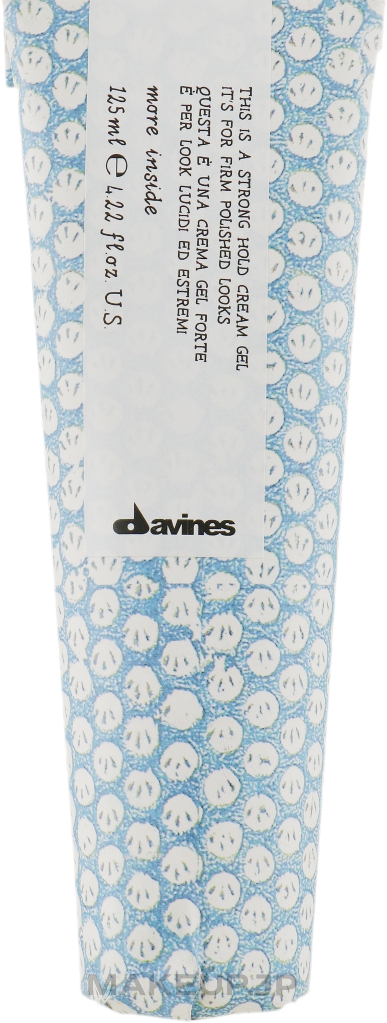 Strong Hold Glossy Cream Gel - Davines More Inside Strong Hold Cream Gel — photo 125 ml