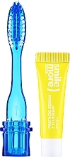 Blue Case Set - Hiskin Mango Travel Set (toothpaste/4ml + toothbrush) — photo N2