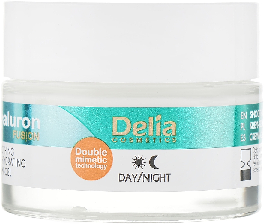 Smoothing Face Cream Gel - Delia Hyaluron Fusion Smoothing & Hydration Cream-Gel — photo N2