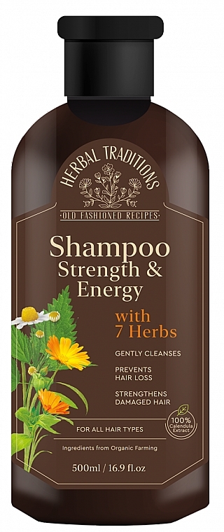 7-Herb Shampoo - Herbal Traditions Shampoo Strength & Energy With 7 Herbs — photo N1